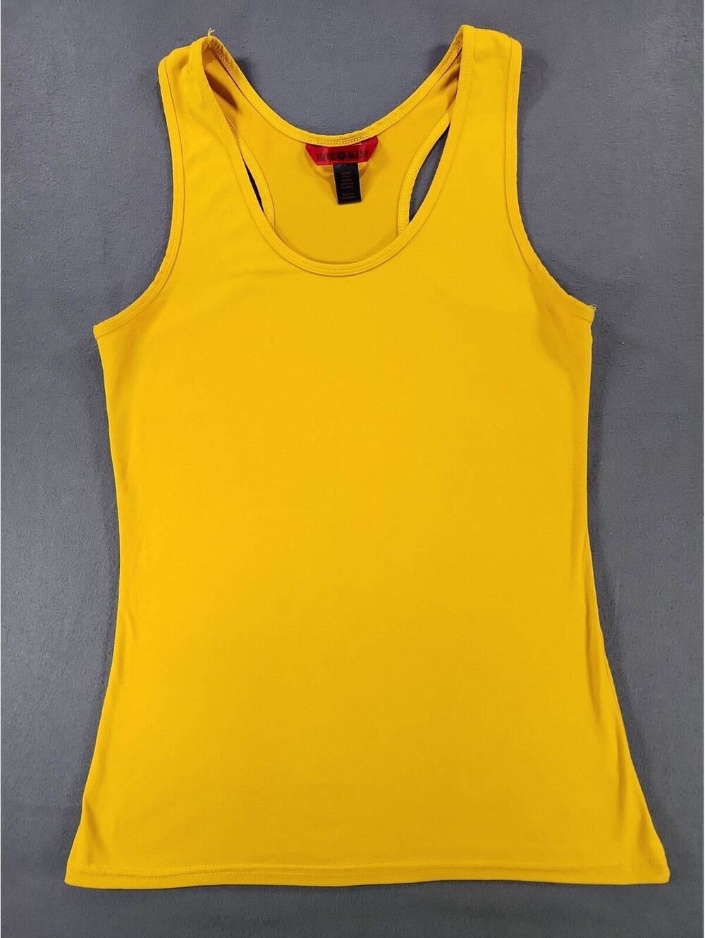 Hot Kiss Mustard Tank Top Womens L Fall Essential Buttery Soft V-Back Y2K 0236